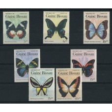 GUINEA BISSAU MARIPOSAS SERIE COMPLETA DE ESTAMPILLAS MINT